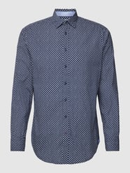 Freizeithemd mit floralem Muster von Christian Berg Men Blau - 23