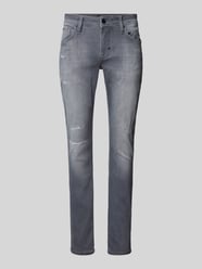 Tapered fit jeans in destroyed-look van Antony Morato Grijs / zwart - 3