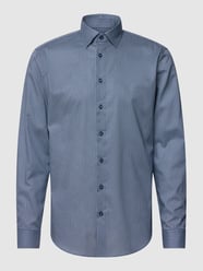 Business-Hemd mit grafischem Muster von Christian Berg Men Blau - 43