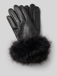 Lederhandschuhe aus haarscharf Nappaleder mit Kunstfellbesatz von Roeckl - 27
