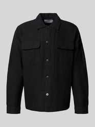 Regular fit linnen overhemdjack met kentkraag, model 'LEROY SUN' van SELECTED HOMME - 46