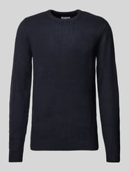 Strickpullover mit Rundhalsausschnitt Modell 'LEWIS' von Jack & Jones Blau - 45