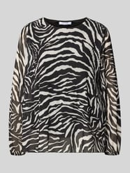 Blouseshirt met plissévouwen, model 'Al44bii' van ZABAIONE - 25