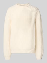 Sweter z dzianiny z mieszanki wełny lana z okrągłym dekoltem od Forét - 4