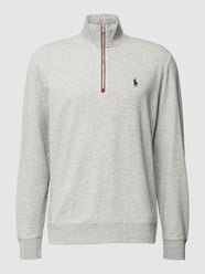 Sweatshirt mit Troyer-Kragen Modell 'LONG SLEEVE-PULL' von Polo Ralph Lauren Grau / Schwarz - 41