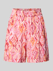 Szorty o kroju loose fit z czystej wiskozy model 'EASY JOY' od VERO MODA Fuksjowy - 20