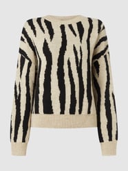 Strickpullover mit Allover-Muster Modell 'ZEBRA' von Mango Beige - 47