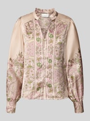 Regular Fit Bluse mit Stehkragen Modell 'Massima' von Neo Noir Pink - 25