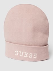 Beanie mit Label-Stitching Modell 'HAT' von Guess Beige - 25