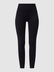 Legginsy sportowe z prążkowaną fakturą  od Röhnisch Czarny - 24