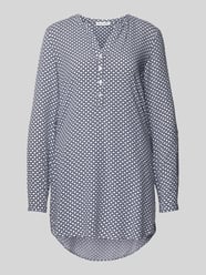 Bluse mit feinem Allover-Muster von Christian Berg Woman Blau - 19