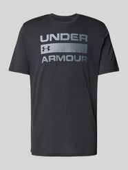 T-Shirt mit Label-Print Modell 'TEAM ISSUE' von Under Armour Schwarz - 4