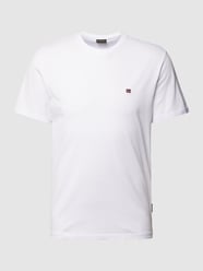 T-Shirt mit Label-Stitching Modell 'SALIS' von Napapijri Weiß - 8