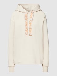 Hoodie mit Label-Detail Modell 'CONTRAST' von Calvin Klein Jeans Beige - 32