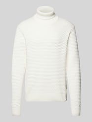 Rollkragenpullover mit Label-Detail Modell 'Karl' von Casual Friday Beige - 10