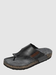 Zehentrenner aus Leder von bugatti Grau / Schwarz - 23