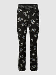 Leggings mit floralem Allover-Muster von Marc Cain Grau / Schwarz - 43