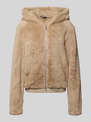 Regular Fit Sweatjacke aus Teddyfell Modell 'NEWANNA' von Only Beige - 43