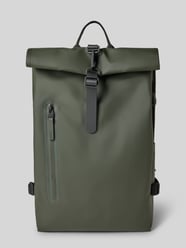 Plecak rolltop z kieszenią na zamek błyskawiczny od Rains - 6