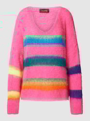 Strickpullover mit Kontraststreifen von miss goodlife Rosa - 26
