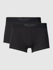 Boxershort in riblook in een set van 2 stuks van Marc O'Polo Zwart - 33