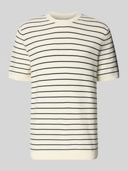 T-Shirt mit geripptem Rundhalsausschnitt von MCNEAL - 5