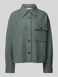 Relaxed Fit Overshirt aus gekochter Wollqualität mit wasserabweisender Funktion von Marc O'Polo Grün - 46