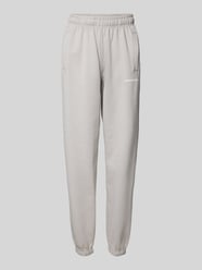 High Waist Sweatpants mit Label-Schriftzug Modell 'VILLA' von Pegador Grau - 42