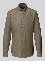 Super Slim Fit Business-Hemd mit Knopfleiste von OLYMP No. Six Beige - 3