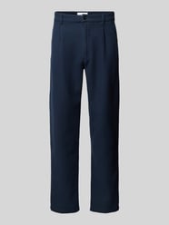 Regular Fit Bundfaltenhose mit Strukturmuster Modell 'Everyday' von ROTHOLZ Blau - 41