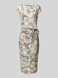 Knielanges Kleid mit Knotendetail Modell 'DABRIA' von Lauren Ralph Lauren Beige - 20