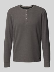 Longsleeve mit Knopfleiste von Blend Grau - 10