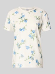 T-Shirt im Allover-Look mit Rundhalsausschnitt von Jake*s Casual - 30