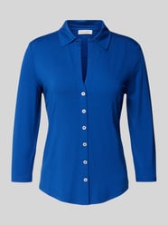 Regular Fit 3/4-Shirt mit Kläppchenkragen von Marc O'Polo Blau - 44