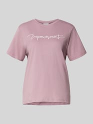 T-Shirt mit Rundhalsausschnitt Modell 'SYBIL EMPOWERMENT' von Vila Pink - 33