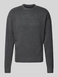 Strickpullover mit gerippten Abschlüssen Modell 'OLLIE' von Jack & Jones Grau - 5