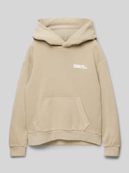 Hoodie met labelprint, model 'VERMONT' van Jack & Jones Beige - 1