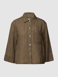 Linnen blouse in effen design van s.Oliver RED LABEL Groen - 43