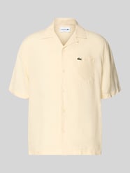 Relaxed Fit Leinenhemd mit Resortkragen von Lacoste Beige - 43