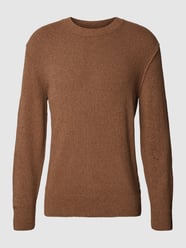 Strickpullover in Bouclé-Optik Modell 'summer' von Marc O'Polo Braun - 14