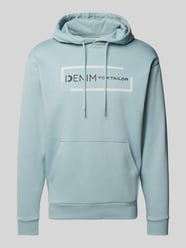 Regular Fit Hoodie aus Baumwoll-Mix mit Label-Print von Tom Tailor Denim Grau - 3