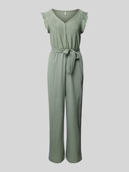 Jumpsuit mit Bindegürtel Modell 'ELISA' von Only Grün - 38