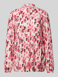 Overhemdblouse van pure viscose met opstaande kraag, model 'VIKI' van Brax Fuchsia - 2