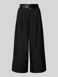 Wide Leg Stoffhose mit Gürtel von ZABAIONE Schwarz - 27