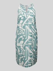 Knielanges Kleid mit V-Ausschnitt von Marc O'Polo Türkis - 30