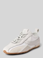 Sneakersy z mieszanki skóry z detalem z logo od ALOHAS - 1