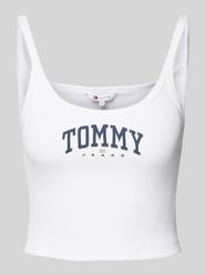 Crop Top mit Logo-Stitching von Tommy Jeans Weiß - 10