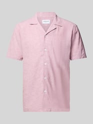 Relaxed Fit Leinenhemd mit 1/2-Arm von Lindbergh Pink - 34