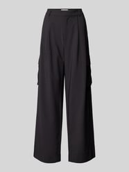 Wide Leg Bundfaltenhose mit Cargotaschen Modell 'Valo' von mbyM Grau - 39