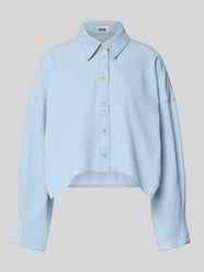 Koszulowa bluzka o kroju relaxed fit w denimowym wyglądzie model 'Oshia' od DRYKORN - 38